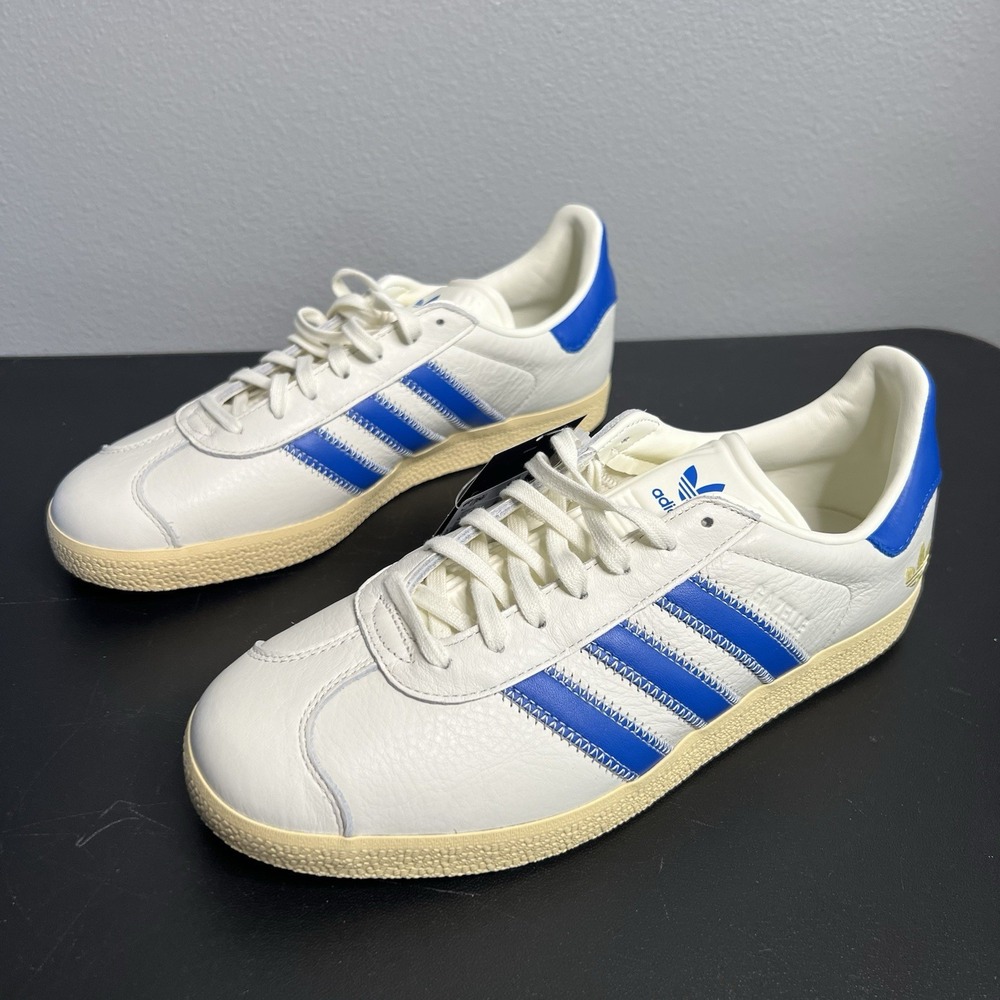 Adidas Gazelle Shoe Palace Exclusive Mens Size 9 Shoes Blue Aged Midsole Leather - Picture 4 of 7